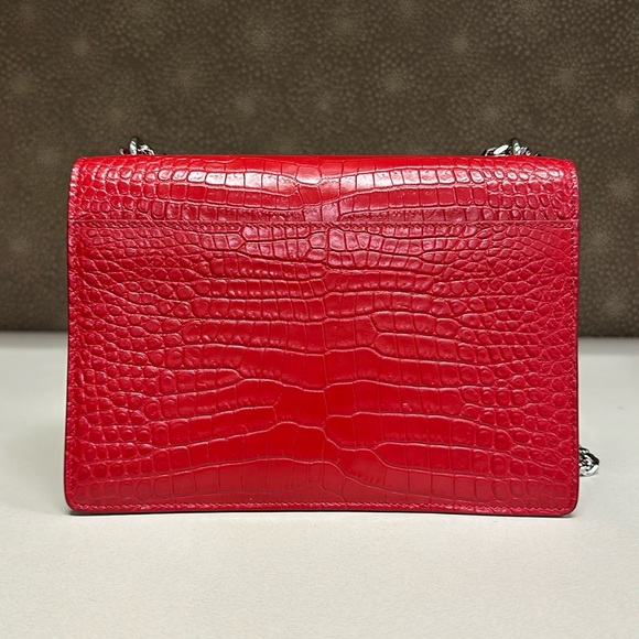🔥🔥🔥NEW YSL Saint Laurent Sunset crocodile embossed medium bag - Picture 8 of 15